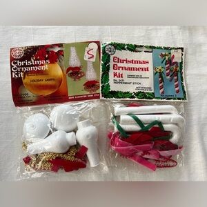 VTG Walco Holiday Lamps 3466  & Candy Canes 3471 Christmas Ornament Kits RARE